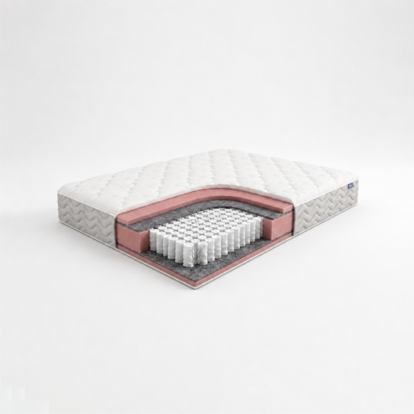 Матрас двойной анатомический пружинный блок Micro Pocket (h 70 мм - одной пружины), плотность пружин 2048 Twist Standart M 160 х 200 см, чехол жаккард