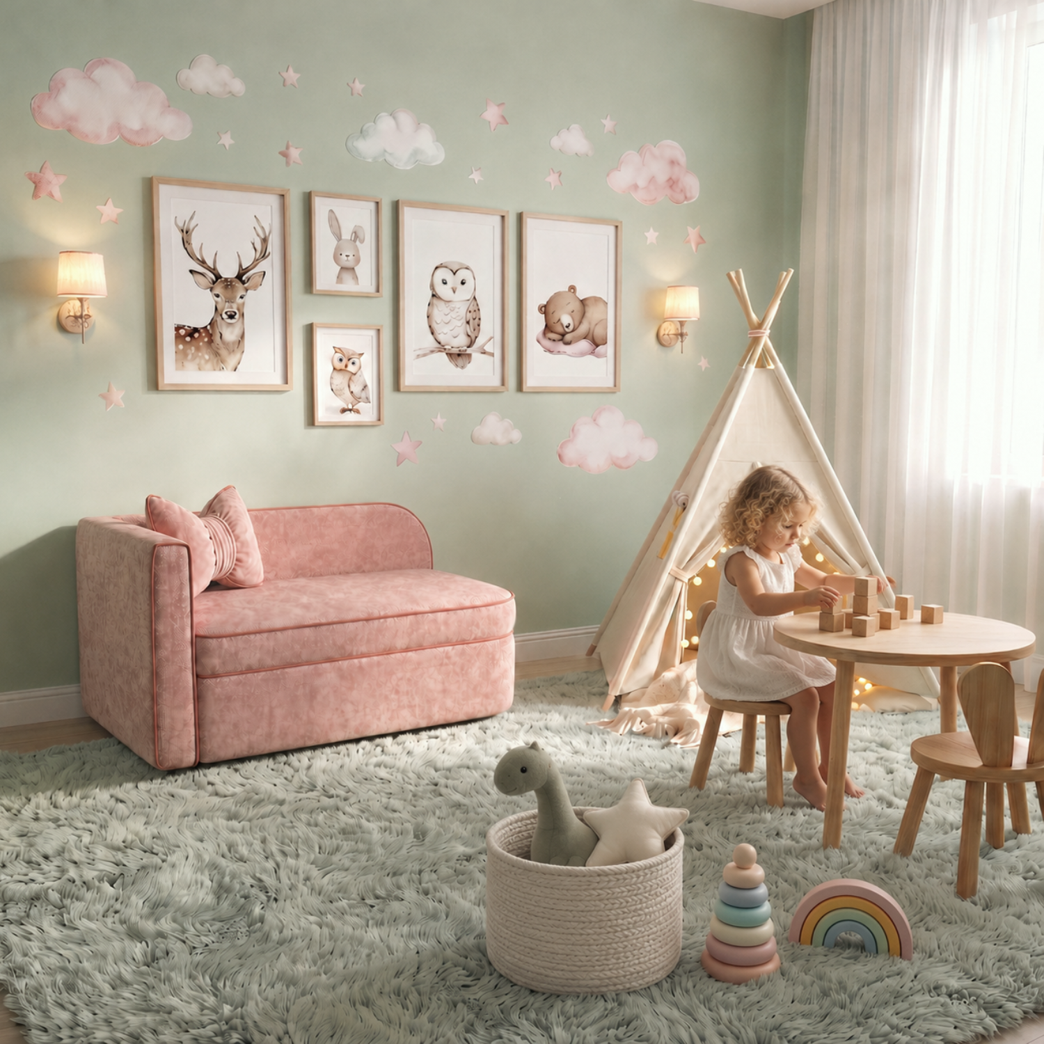 Диван прямой Аби Велюр Круз 61 (Cruz Blush)