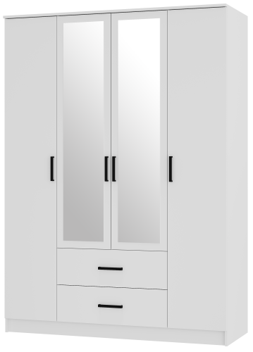 Шкаф 4-х створчатый  Фьюжн  ШК-14 белый